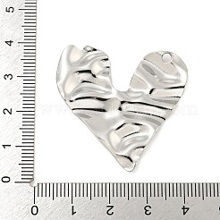Non-Tarnish Hammered 304 Stainless Steel Pendants&nbsp;STAS-M001-08P