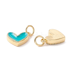 Rack Plating Brass Enamel Charms&nbsp;KK-D073-27G-04