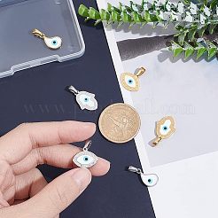 6Pcs 6 Style 304 Stainless Steel Pendants&nbsp;STAS-UN0039-43