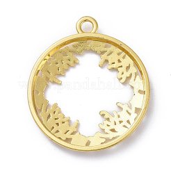 Zinc Alloy Open Back Bezel Pendants&nbsp;PALLOY-E577-20G