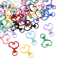 40Pcs 10 Colors Zinc Alloy Baking Paint Swivel Clasps&nbsp;FIND-SP0004-88