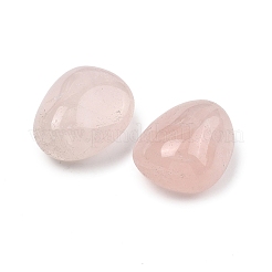 天然石ローズクォーツビーズ  転がった石  穴なし/ドリルなし  ナゲット  15~40.5x11~20x7~19mm&nbsp;G-G348-01A-17