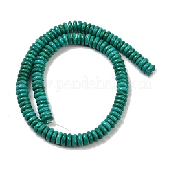 天然石ハウライトビーズ連売り  染め  ロンデル  ダークシアン  8x3mm  穴：1mm  約122個/連  15.43''（39.2センチメートル）&nbsp;G-A283-D04-01B