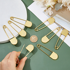 Alloy Safety Pin Brooches&nbsp;JEWB-WH0001-77G