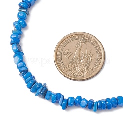 Dyed Natural Freshwater Shell Nuggets Beaded Necklaces&nbsp;NJEW-JN05580-03