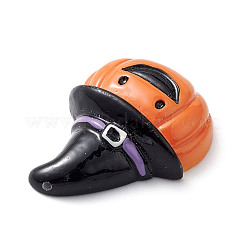 ハロウィーン不透明樹脂カボション  ハロウィンチャーム  帽子  30x23x19mm&nbsp;LS-RESI-K019-53C