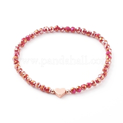 Electroplate Faceted Round Glass Beaded Bracelets&nbsp;BJEW-JB06124
