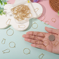 80Pcs 5 Style 316 Surgical Stainless Steel Hoop Earrings Findings&nbsp;STAS-TA0005-45