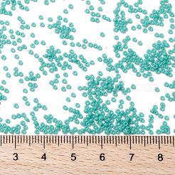 MIYUKIラウンドロカイユビーズ  日本製シードビーズ  （rr412)不透明ターコイズグリーン  15/0  1.5mm  穴：0.7mm  約27777個/50g&nbsp;SEED-X0056-RR0412