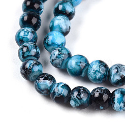 Baking Paint Glass Beads Strands&nbsp;LS-DGLA-N003-6mm-A08