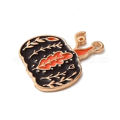 Thanksgiving Day Golden Tone Alloy Enamel Pendants&nbsp;ENAM-M002-02H-G