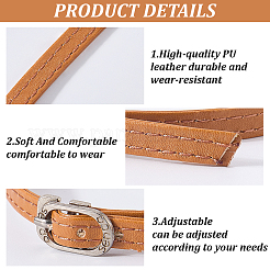 6 Pairs 6 Colors PU Leather Shoelaces&nbsp;DIY-CL0001-32