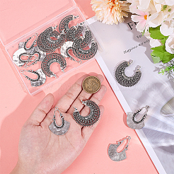 24Pcs 2 Styles Tibetan Style Zinc Alloy Pendants&nbsp;FIND-DR0001-47