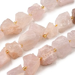 Raw Rough Natural Madagascar Rose Quartz Beads Strands&nbsp;G-Z087-B04