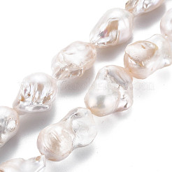 Natural Baroque Pearl Keshi Pearl Beads Strands&nbsp;PEAR-S019-04B