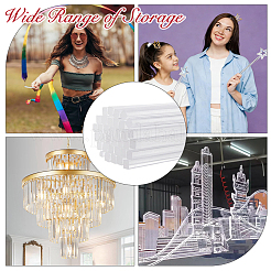 Transparent Acrylic Square Stick&nbsp;OACR-WH0037-57B