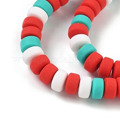 Christmas Handmade Polymer Clay Beads Strands&nbsp;CLAY-F006-01B