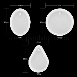 30Pcs 3 Style DIY Silicone Pendant Molds&nbsp;DIY-LS0003-16