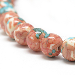 Synthetic Ocean White Jade Beads Strands&nbsp;G-S252-10mm-06