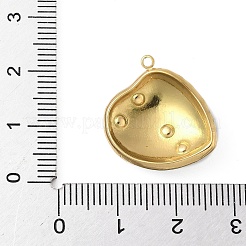 304ステンレススチールラインストーンペンダント  エナメルスタイル  シェル形状  ゴールドカラー  20.5x20.5x5.5mm  穴：1.5mm&nbsp;STAS-P408-15G