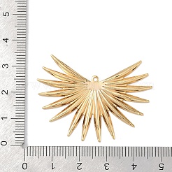 真鍮チャーム  花  18KGP本金メッキ  31x43x1.4mm  穴：1.4mm&nbsp;KK-R164-02G
