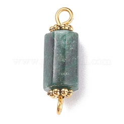 Natural Emerald Connector Charms&nbsp;PALLOY-JF01372