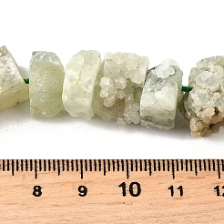 天然石プレナイトビーズ連売り  原石  ナゲット  7~25x8~24.5x5~16mm  穴：0.9~1mm  約14~28個/連  7.48''~8.43''（19~21.4センチメートル）&nbsp;G-I283-F11