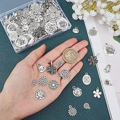 150Pcs 15 Style Tibetan Style Alloy Pendants&nbsp;TIBEP-FH0001-13