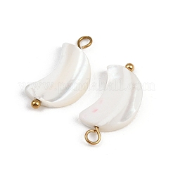 Natural Shell Moon Pendants&nbsp;STAS-D378-37G