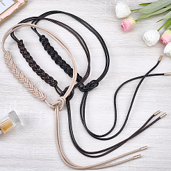 3Pcs 3 Colors PU Leather Rope Knot Tie Waist Belly Belts for Women&nbsp;AJEW-CL0003-71B