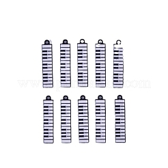 合金エナメルチャーム  ピアノの鍵盤チャーム  ブラック  32x3mm&nbsp;LS-PW-WG6869D-01
