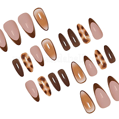 Leopard Print Plastic Full Cover Press On False Nails&nbsp;MRMJ-WH20008-24
