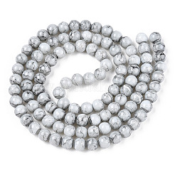 Drawbench Glass Round Beads&nbsp;GLAD-WH0001-01-10