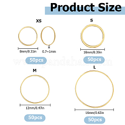 200Pcs 4 Styles Brass Linking Rings&nbsp;UNKW-HS0001-13G