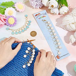 Alloy Enamel Pendant Knitting Row Counter Chains&nbsp;HJEW-AB00377