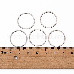 変色しない304ステンレススチール製リンクリング  リング  ステンレス鋼色  25x0.8mm&nbsp;LS-X-STAS-S079-12C-A