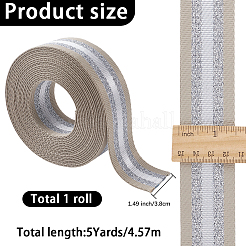 5ヤードポリエステルリボン  洋服アクセサリー  淡い茶色  1-1/2インチ（38mm）  5ヤード/セット&nbsp;OCOR-GF0005-11B