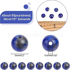2 Strands Natural Lapis Lazuli Beads Strands&nbsp;G-NB0003-49