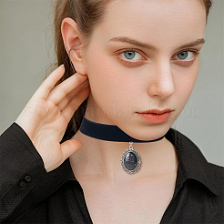 4Pcs Velvet Ribbon Choker Necklaces&nbsp;NJEW-SC0001-70A