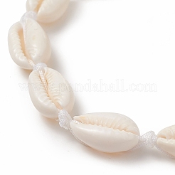 Natural Cowrie Shell Braided Beaded Anklets&nbsp;AJEW-AN00516-01
