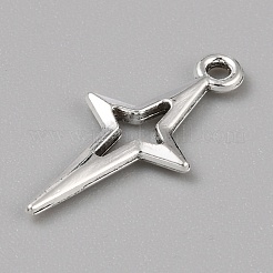 チベット風ペンダント合金中空ペンダント  スター  アンティークシルバー  23x10x1.7mm  穴：1.6mm&nbsp;FIND-WH0260-35A-AS
