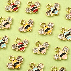 40Pcs 4 Colors Alloy Enamel Pendants&nbsp;ENAM-CJ0002-52