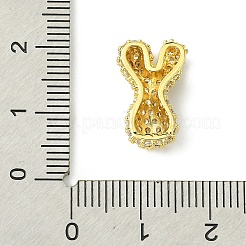 Rack Plating Brass Clear Cubic Zirconia Pendants&nbsp;KK-S378-01G-Y