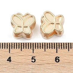 CCBプラスチックヨーロピアンビーズ  大穴ビーズ  蝶  ゴールドカラー  10x10.5x8mm  穴：4.5~4.5mm&nbsp;CCB-D278-08G