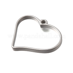 304ステンレススチール中空ペンダント  変色防止  ハート  25x28.5x3mm  穴：2mm&nbsp;STAS-D381-02A-P