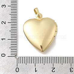 Valentine's Day Brass Heart Locket Pendants&nbsp;KK-D431-035I-G