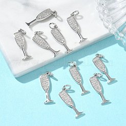 SHEGRACE Brass Clear Cubic Zirconia Charms&nbsp;XGRQ3P899-631P