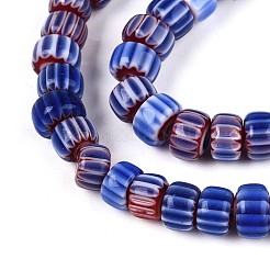Handmade Millefiori Glass Chevron Beads Strands&nbsp;LAMP-T021-27A-03