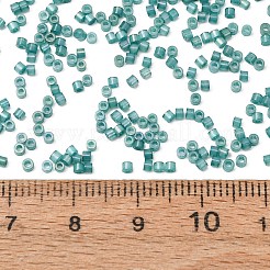 ガラスシードビーズ  模造キャットアイビーズ  コラム  ダークシアン  1.6x1mm  穴：0.8mm  約900個/袋&nbsp;GL-CBA5413-02D