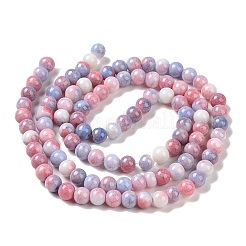 Opaque Crackle Glass Round Beads Strands&nbsp;GLAA-T031-8mm-02